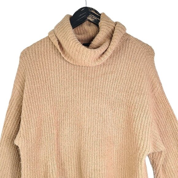 Forever21 Camel Brown Slouchy Ribbed Knit Chunky Oversized Sweater - Picture 5 of 7